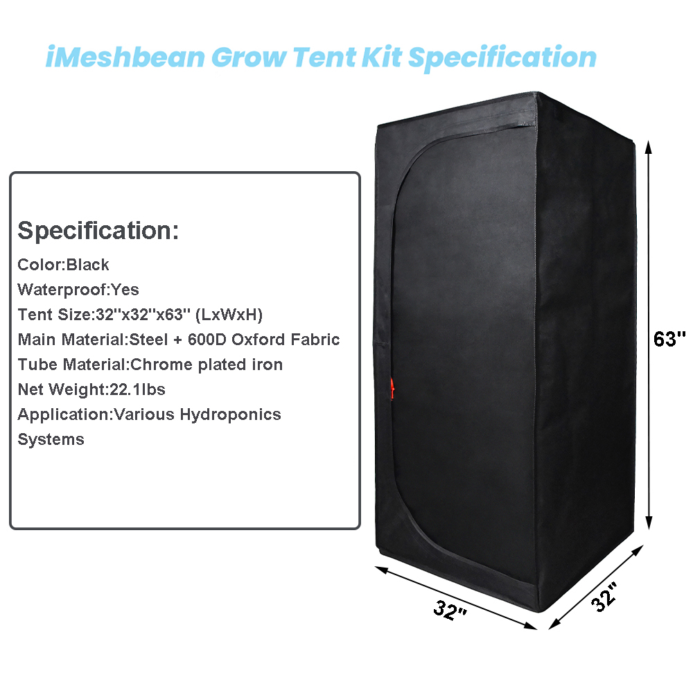 iMeshbean Grow Tent Kit Specification iMeshbean Grow Tent Kit Specification