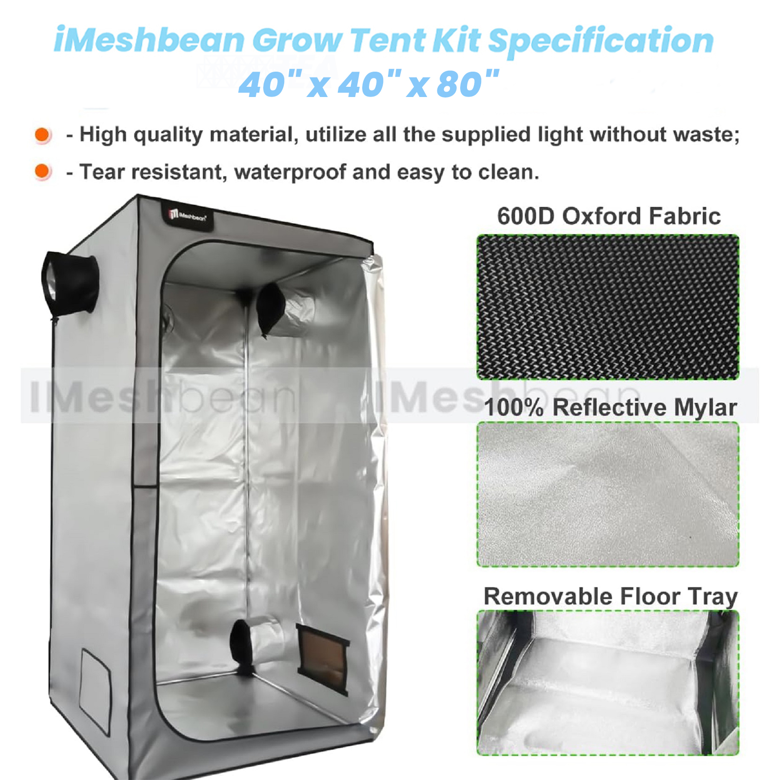 iMeshbean Grow Tent Kit Specification iMeshbean Grow Tent Kit Specification