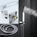 8"Shower Faucet Set System Rainfall Shower Head Combo w/Mixer Valve Kit Wall Mount