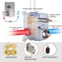 12"Shower Faucet Set System Rainfall Shower Head Combo w/Mixer Valve Kit Wall Mount