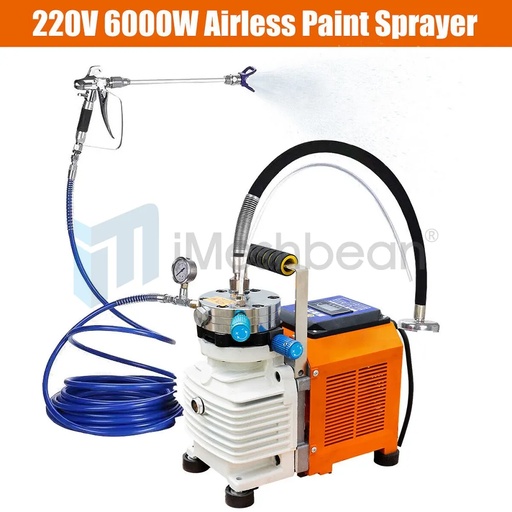 6000W High Pressure Airless Paint Sprayer High Efficiency Power Painting 220V