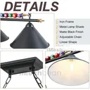 43" Hanging Pool Table Lights Fixture Billiard Pendant Lamp w/5 Billiard Balls