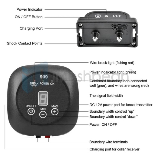 Underground Electric Dog Fence Pet Containment System Rechargeable 1 Dogs System