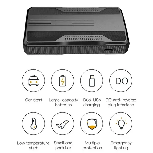 12V Car Battery Jump Starter,20000mAh Large Capacity,USB 5V 2.0A Charger w/light