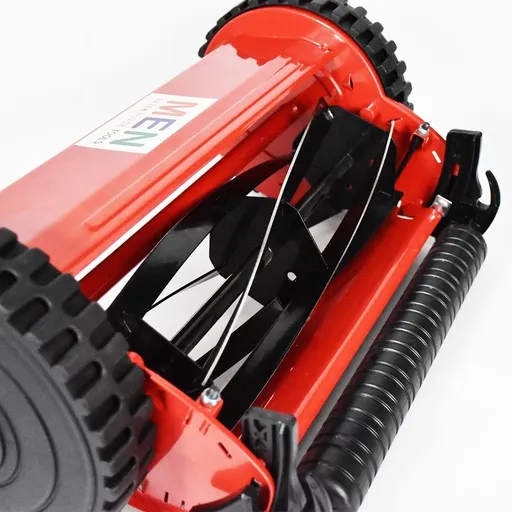 14-Inch 5-Blade Manual Reel Lawn Mower w/Adjustable Cutting Height Grass Catcher