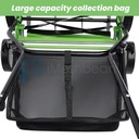 Manual Reel Lawn Mower,16inch,4 Wheel w/Adjustable Cutting Height Grass Catcher