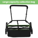 Manual Reel Lawn Mower,16inch,4 Wheel w/Adjustable Cutting Height Grass Catcher