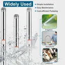 2 HP Deep Well Submersible Pump, Stainless Steel Water Pump, 4", 230V, 10.2 Amps, 60Hz with built-in control box