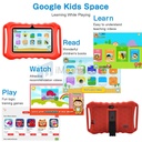 7" Android 8.1 Tablet PC For Kids Quad-Core Dual Cameras WiFi Bundle Case, Red