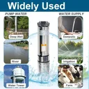 iMeshbean 1 HP 4" Deep Well Water Pump Submersible Stainless Steel 207FT 33GPM (220V 60Hz)