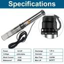 iMeshbean 3" Deep Well Submersible Pump 3/4 HP Deep Well Pump 220V Submersible Water Pump 60Hz
