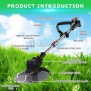 iMeshbean 24V Lawn Mower Cordless String Trimmer Weeder Electric Brush Cutter Lawn Edge Compact Power TooliMeshbean