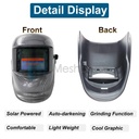 Carbon Fiber Pro Solar Auto Darkening Welding Helmet Arc Tig Mig Mask Grinding Welder