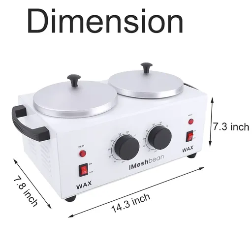 Professional Double Pot Wax Warmer Heater Electric Dual Pro Salon Hot Paraffin SPA Tool