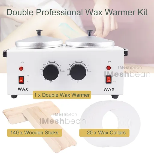 Professional Double Pot Wax Warmer Heater Electric Dual Pro Salon Hot Paraffin SPA Tool