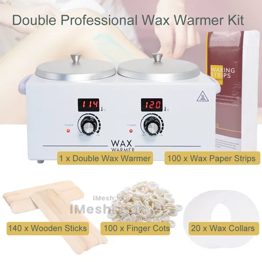 Double Wax Warmer Professional Electric Heater Hair Removal Dual Parrafin Hot Facial Skin Equipment