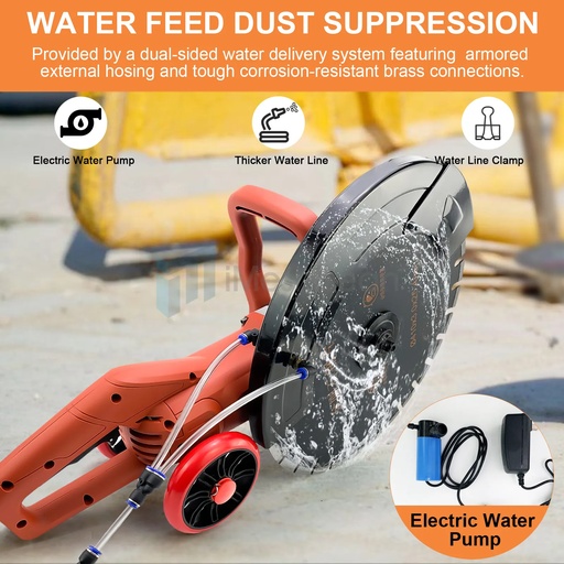 iMeshbean 16" Electric Concrete Cutter Saw Wall Chaser Disc Cutter 3200 W Motor Circular Demo Saw