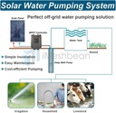 DC 12V 3'' Solar Deep Well Pump Water Pump 396GPH Stainless Steel Submersible