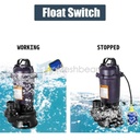 2HP Submersible Sump Pump 1500W Cast Iron Sewage Pump 6498GPH w/26ft Cord 110V