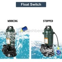 1HP 750W Cast Iron Sewage Submersibl Sump Pump 4000GPH w/ Float Switch 110-120V