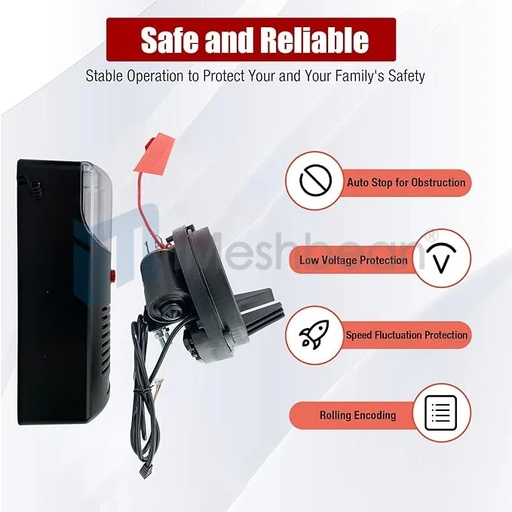 Garage Roller Door Opener Electric Roller Garage Door Opener Automatic Opener with 2 Remote for Roll Up Door