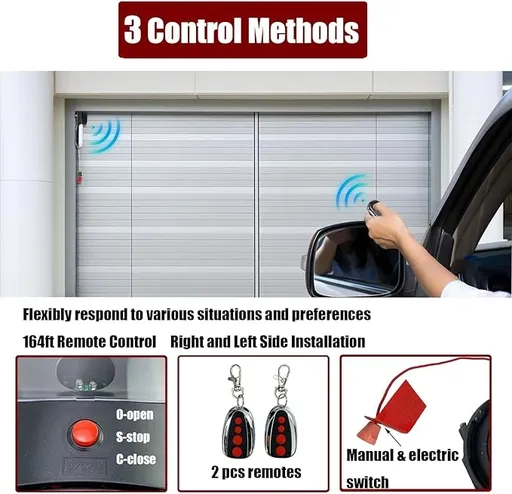 Garage Roller Door Opener Electric Roller Garage Door Opener Automatic Opener with 2 Remote for Roll Up Door