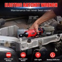 12V 3/8" Cordless Electric Ratchet Socket impact Wrench Right Angle Battery 60Nm