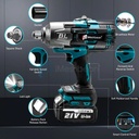 Cordless 3/4" Drive Impact Wrench Square Drive 1549ft-lb Nut-busting Torque 21V