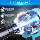 Cordless Electric Impact Wrench Gun 1/2'' High Power Driver with Li-ion Battery