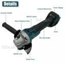 125mm Electric Brushless Cordless Angle Grinder Kit 4-1/2" Cut-Off Angle Grinder