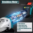 125mm Electric Brushless Cordless Angle Grinder Kit 4-1/2" Cut-Off Angle Grinder