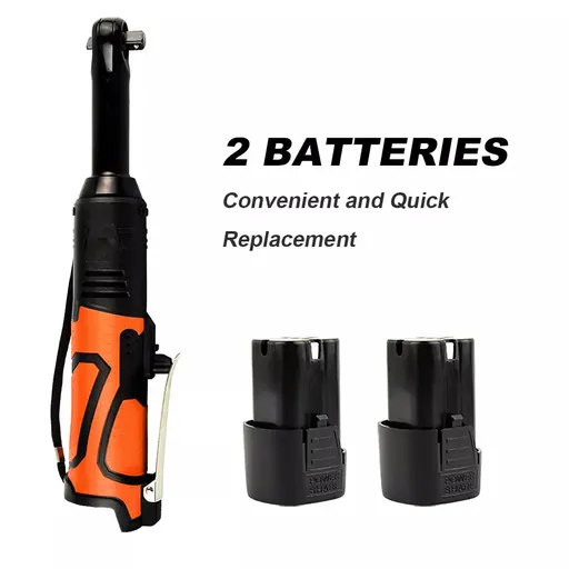 3/8 Cordless Electric Ratchet Wrench Kit 45Ft-lbs Impact Ratchet 2 Battery&Socket