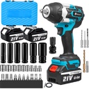 21V Lithium‑Ion Brushless Cordless Impact Gun High‑Torque 1/2 in. Electric Impact Wrench