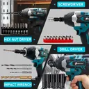 21V Lithium‑Ion Brushless Cordless Impact Gun High‑Torque 1/2 in. Electric Impact Wrench