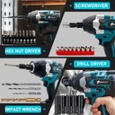 21V Lithium‑Ion Brushless Cordless Impact Gun High‑Torque 1/2 in. Electric Impact Wrench