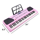 61 Key Music Electronic Keyboard Electric Digital Piano Organ Xmas Gift, Pink