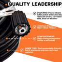 100FT 5800PSI Replacement High Pressure Power Washer Hose M22 Thread Connect