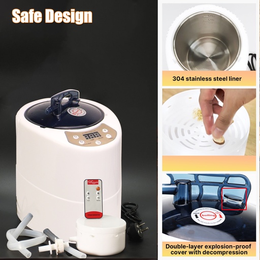 Super Large 2000W 4L Full Size Portable Steam Sauna Personal Home Spa w/ Remote