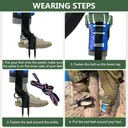 Tree Climbing Spikes 2 Gear w/Harness Belt Stainless Steel Tree Climbing Tool