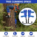 Tree Spikes Adjustable Height Pole Tree Climbing Spurs Steel w/2 Climbing Gear