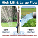 3" DC 48V Solar Pump Submersible Pump Bore 500W Deep Well Pump + MPPT Controller