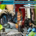 21V Cordless Impact Wrench 1/2" 1200Nm High Torque Brushless Drill w/ 2 Battery