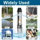 4'' Deep Well Submersible Pump 1 HP 115V 33GPM 276ft Stainless Steel 100ft Cord