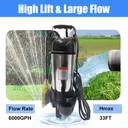 1.5HP Sewage Grinder Sump Pump W/Float Heavy Duty Stainless Steel 6000GPH 110V