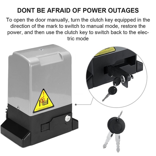 3100lbs Automatic Sliding Gate Opener APP Control With 6 Remotes