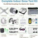 48"x48"x80" Complete Grow Tent Kit w/LED Full Spectrum Grow Light+Air Filter Kit