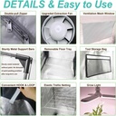 40"x40"x80" Complete Grow Tent Kit w/LED Full Spectrum Grow Light+Air Filter Kit+Duct Fan