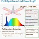 48"x24"x80" Complete Grow Tent Kit w/LED Full Spectrum Grow Light+Air Filter Kit+Duct Fan