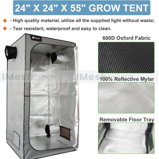 2 x 2 Grow Tent Kit With LED Lights Complete Grow Kit With Air Filter 24" x 24" x 55