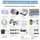 4 x 2 Grow Tent Kit With LED Lights Complete Grow Kit With Air Filter 48" x 24" x 80"